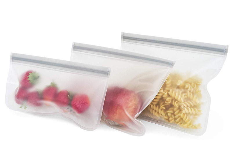 Eco friendly recyclable peva zipper storage bag for food sandwich snack