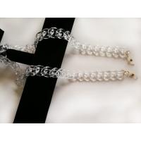 Buy cheap face mask lanyard chain Eyeglass holder Beaded masking Lanyard pearls for glasses product