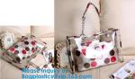 PVC Waterproof outdoor Travel Shopping Bags Fashion Lady Colorful Striped Beach