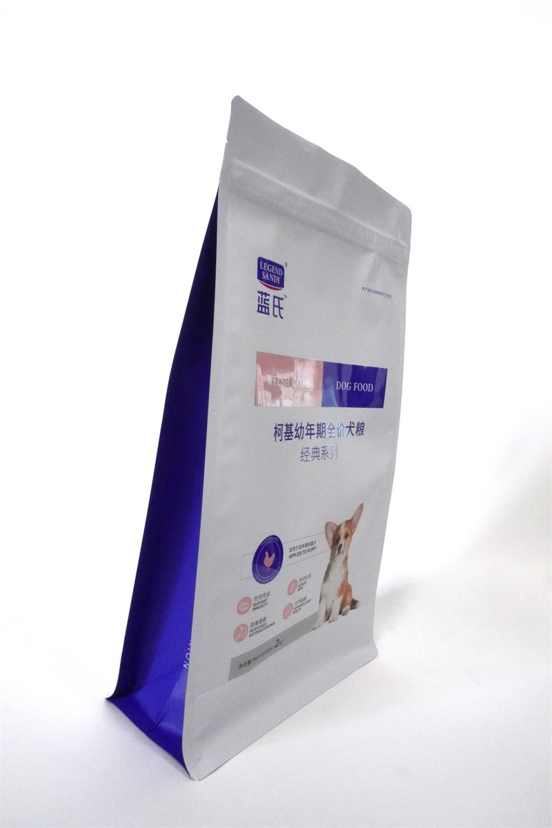 Laminated Aluminum Foil Side Cat / Dog Resealable Pet Bag With Valve Or Canister Strap