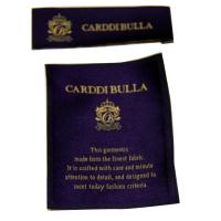 Buy cheap Black / Red / Grey Shrink-proof Clothing Woven Labels, Embroidered Garment Label product