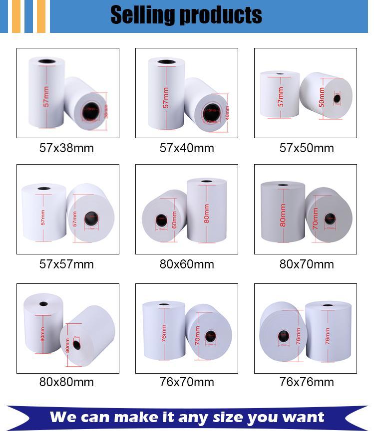 Chemical-Mechanical Pulp 80X80 Thermal Paper for POS/ATM Top Performance