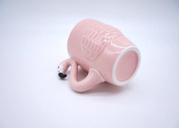 Buy cheap Solid Colored Pink Flamingo Coffee Mugs , 3D Ceramic Flamingo Travel Mug from wholesalers