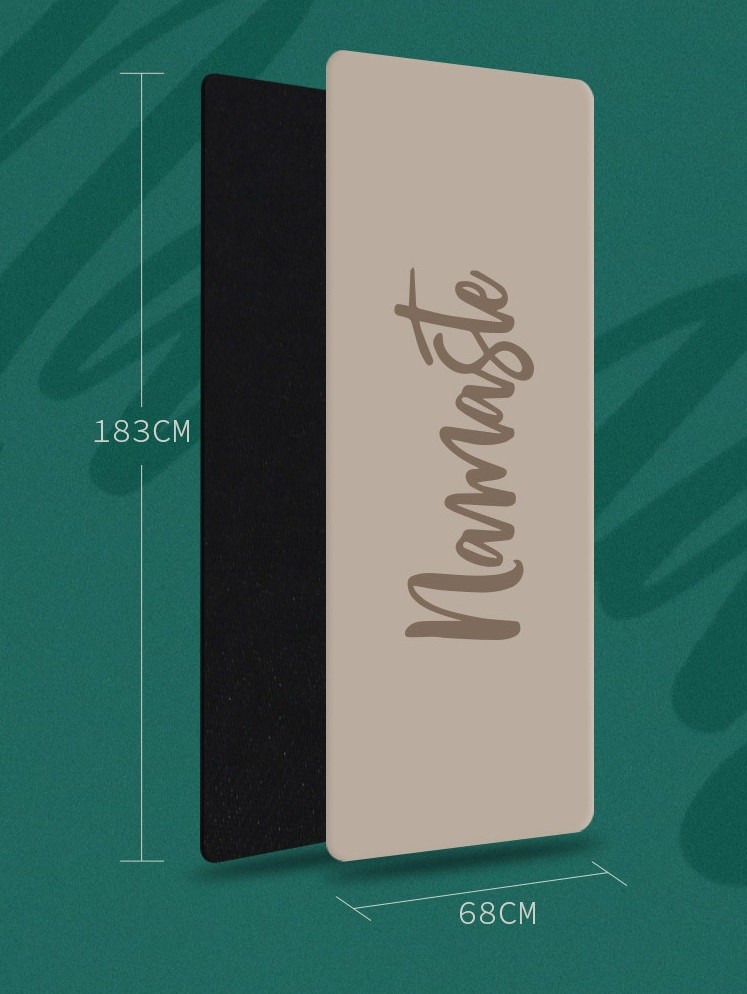 5mm Printed Pu Custom Eco Friendly PU Rubber Pilates Yoga Mat With Namaste Logo
