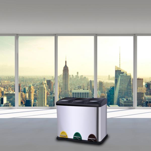Buy cheap Metal 340mm Width Compartment Trash Can from wholesalers