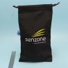 Buy cheap Black Printing Logo 30x45cm Canvas Drawstring Bags from wholesalers