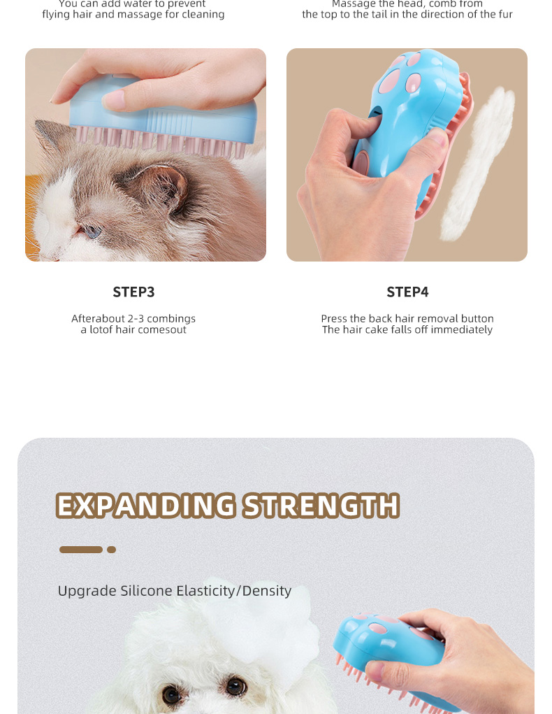 Pet Cat Steam Brush Not Applicable Power Source Upgrade UV Light and Self Cleaning
