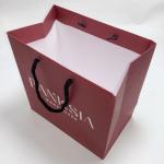 Foldable Recycled Gift Bags Custom Shopping Paper Bags With Logo BV Approved