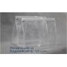 Buy cheap Zipper Eva Bag Waterproof Pvc Bag Transparentstitching Red Zipper Clear Frosted Plastic EVA Zipper Cosmetic Makeup Bag from wholesalers