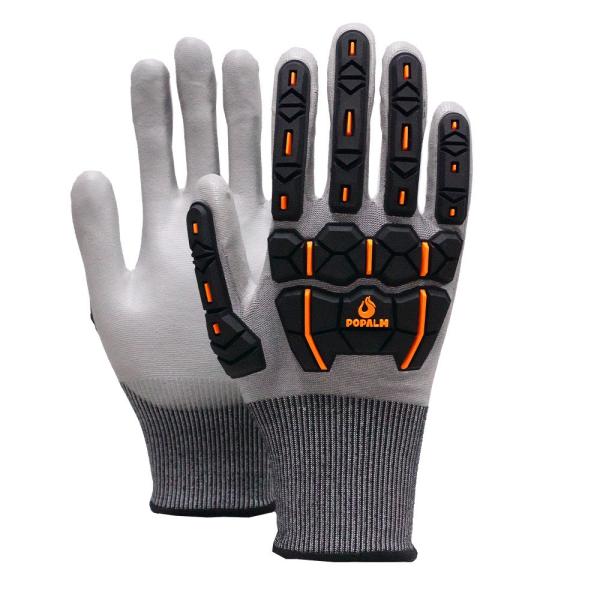 Buy cheap Anti Cut Anti Slip Knuckle Protection Gloves 18 Gauge PU Coated Work Gloves from wholesalers