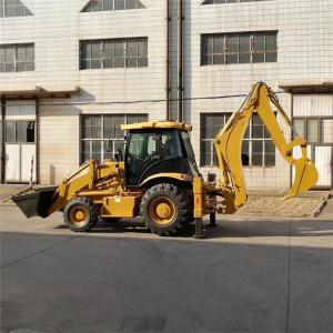 China 4 Wheel Drive Backhoe Loader Equipped With Hydraulic Breaking Hammer on sale