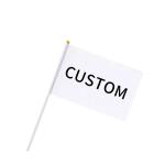 100% Polyester Brazil Custom Flag 14x21cm Brazil Hand Held Flags