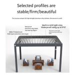 Aluminum Alloy Pavilion Four Corner Outdoor Yard Shade Flip Louver Pavilion