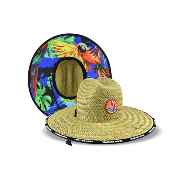 Buy cheap Mat Grass Patch Straw Hat Round Shape Woven Heat Printing Bottom ODM from wholesalers
