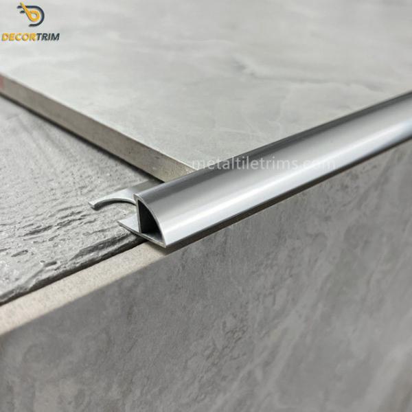 Buy cheap Tile Edge Trim Edging Tolerance 0.1mm Aluminum Tile Trim Silver Round Border from wholesalers