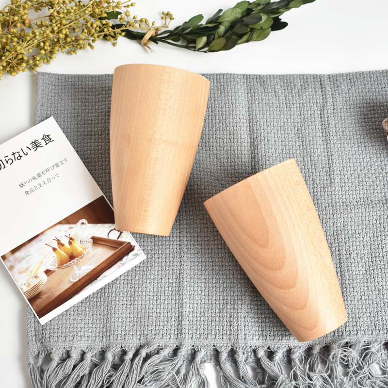 Handmade Coffee Wooden Drinking Cups Portable Nordic Style 300ml 0.11kg