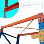 1700-8000mm Depth Steel Pallet Rack in Orange for Warehouse Rack