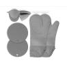 Buy cheap Gray Silicone Double Oven Gloves EU Certified 15.3in Long For Home from wholesalers