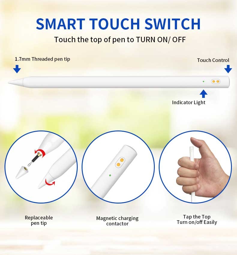 Advanced Tilt Sensitivity ±60° Stylus Digital Pen For Apple Professionals
