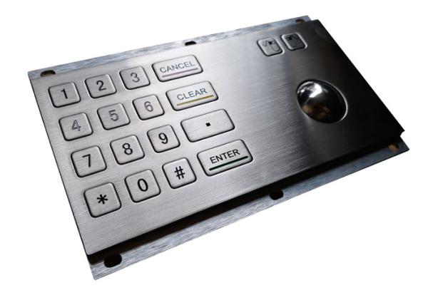 Buy cheap 150mA 16 Key PS/2 IP65 Industrial Keyboard With Trackball from wholesalers
