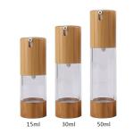 15ml 34mm Airless Pump Bottles Bamboo Sprayer 34/400 Airtight Pump Bottle