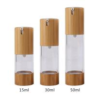 Buy cheap Empty New Design Bamboo Lotion Airless Pump Bottle Cosmetic Bamboo Pump Sprayer product