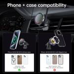 Wireless Car Phone Holder Charger With Aluminium Alloy Texture And RGB Light