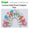 Buy cheap Natural Wood Color Solid Wooden Clothpins Clips Pegs with Animal Fruit Christmas 25 X 3mm from wholesalers