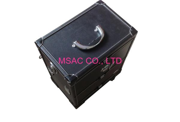 Buy cheap Durable Pro Makeup Case With Mirror Black Makeup Box 360 X 240 X 540mm from wholesalers