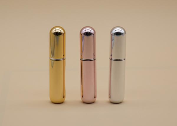 Buy cheap Personal Care Refillable Glass Perfume Bottle Metal Bright Color Gold Pink Silver from wholesalers