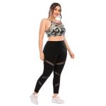 Printed Women's Sports Bra And Leggings Set 3XL Plus Size Breathable Sexy