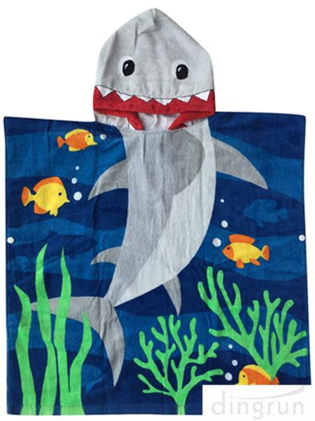 Buy cheap 60 X 120cm Children ’ S Poncho Beach Towels Soft Feeling With Cotton Material from wholesalers