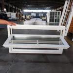 Egress White Vinyl UPVC Hopper Window Windproof Customized Temperd Glass