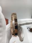 Women'S Rose Gold Luxury Diamond Jewelry Love Bracelet With Six Pink Sapphires