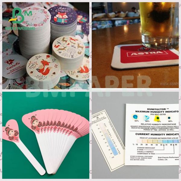 0.4 - 3.0mm Smooth Plain Absorbent Paper For Beer Coffee Coaster