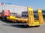 Heavy Duty 3 Axle Lowboy Lowbed Semi Trailer 60 Tons 80 Tons For Excavating