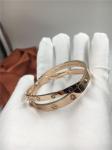 Women'S Rose Gold Luxury Diamond Jewelry Love Bracelet With Six Pink Sapphires