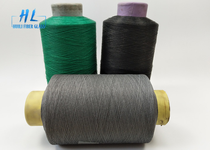 Red Color PVC Coated Fiberglass Yarn Heat Resisitant With Good Softness