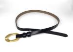 Soft Black 2.3cm Women's Fashion Leather Belts For Pants