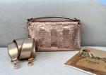 Rose Bead Piece Decoration Bling Bag Unique Shine Cross-Body Bag Baguette Bag