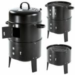 Outdoor Barrel Charcoal BBQ Grill Suitable for 6-8 People 0.8MM Material