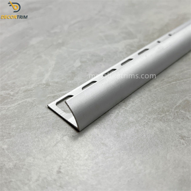 Round Open Tile Trim Matt Gold Tile 2.5m Size Bullnose Quad Aluminium