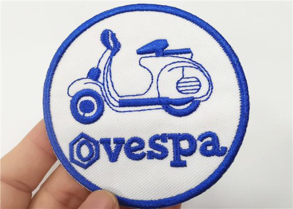 Buy cheap Vespa Club Embroidery Hat Patches Round 3" Tall Embroidered Logo Badges from wholesalers