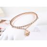 Buy cheap Stainless steel letter diamond 18K bracelet female love Roman tag bracelet titanium steel buckle logo words wholesale from wholesalers