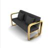 Buy cheap Leisure Modern Rose Gold Iron Metal Lounge sofa single 2 seater sofa from wholesalers