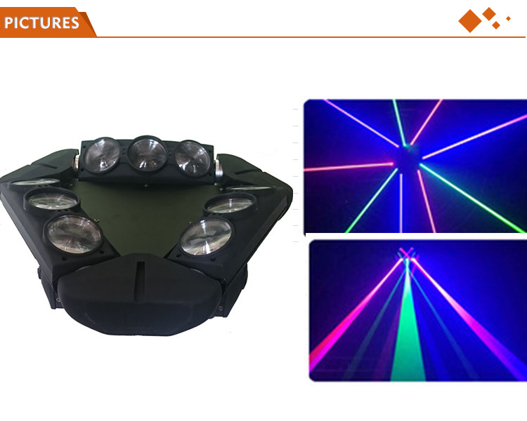 9x10W 9 Heads Spider Moving Head Light , DMX RGBW 4in1 LED Beam Lights