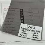 NASIDO V40 2HD VLT40% Car Solar Window Film Black UV Blocking Metalized Film