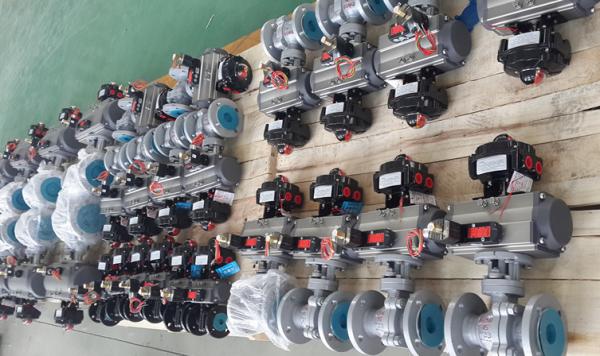 Buy cheap AT series aluminum alloy pneumatic 90 degree rotary actuator for ball valves from wholesalers