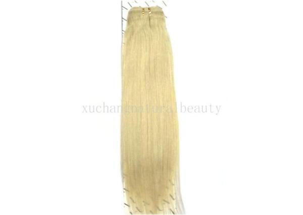 Buy cheap Female Blonde Non Remy Human Hair , Sleek Colorful Hair Extensions Tangle-Free from wholesalers