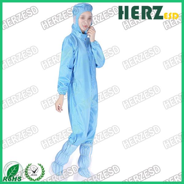 Buy cheap Safe Polyester Anti Static Work Clothes Esd Clothing Uniforms Coverall from wholesalers